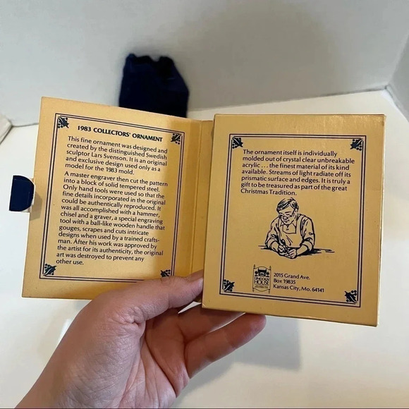 1983 CHRISTMAS TREASURES COLLECTOR'S ORNAMENT-ACRYLIC-IN ORIG. BOX - Picture 7 of 9